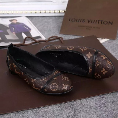 LV Shallow mouth flat shoes Women--017